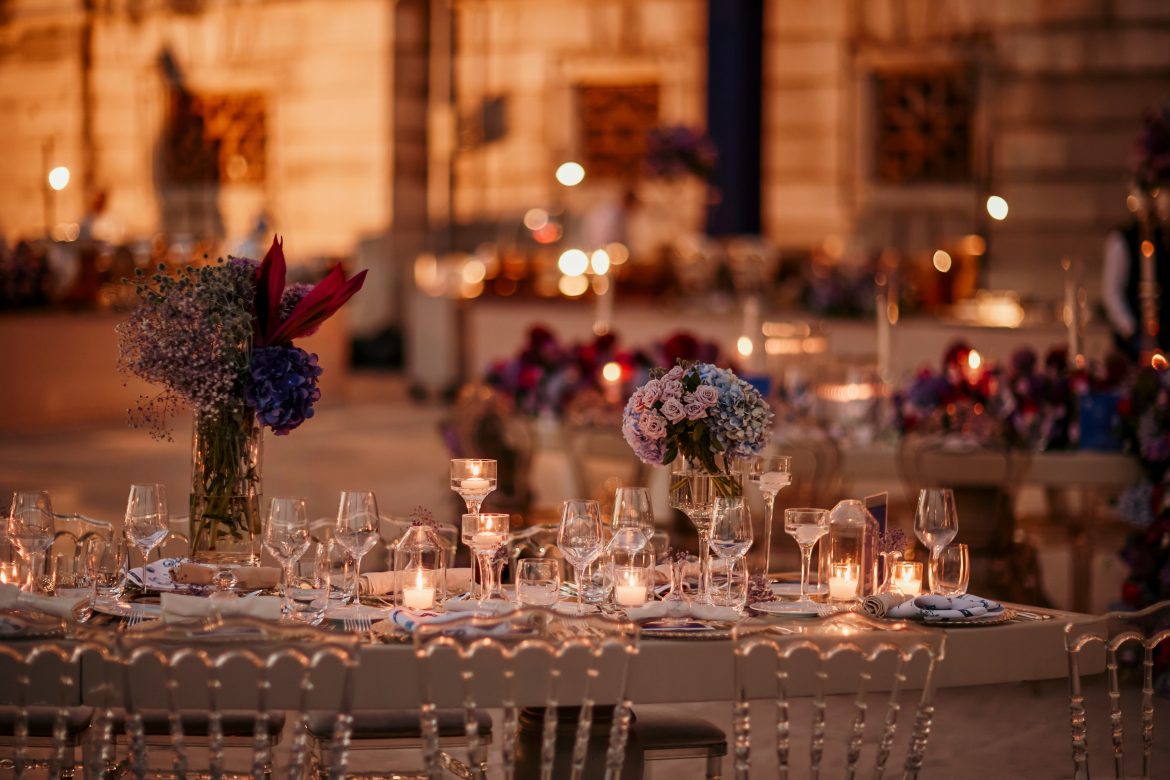 wedding catering romantic dinner